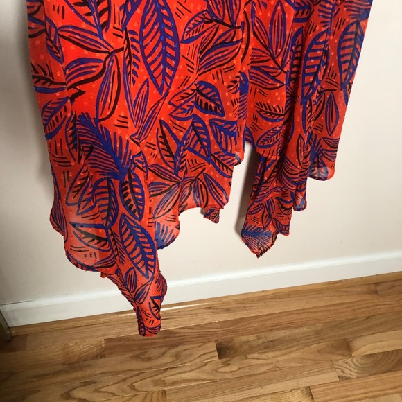 Alexis x Target Orange floral asymmetrical dress size M - Picture 9 of 11